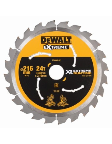 DT99568-QZ - Hojas para Sierra Circular Estacionaria XR EXTREME RUNTIME 216mm x 30mm 24D