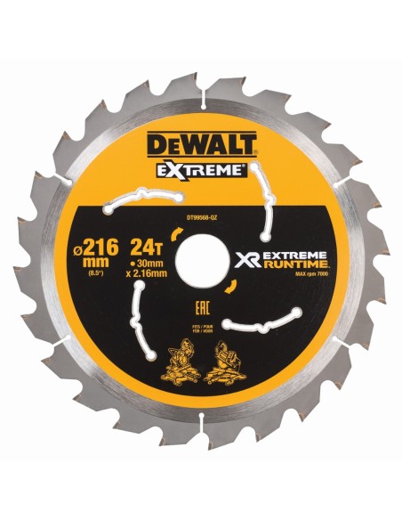 DT99568-QZ - Hojas para Sierra Circular Estacionaria XR EXTREME RUNTIME 216mm x 30mm 24D