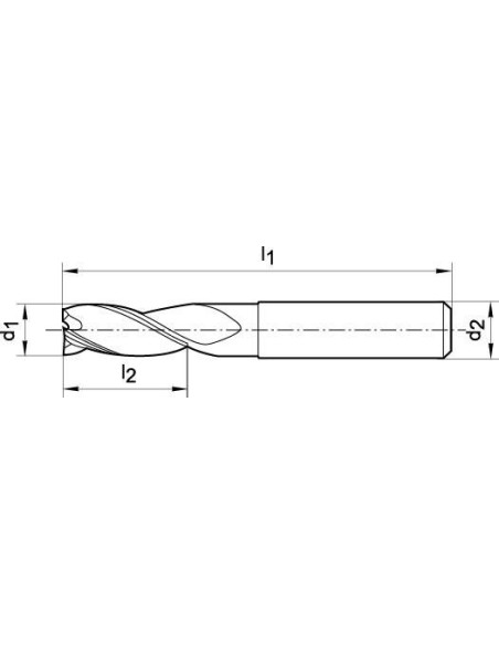 Fresa frontal DIN6527 MDIFIRE Z3 10mm GÜHRING