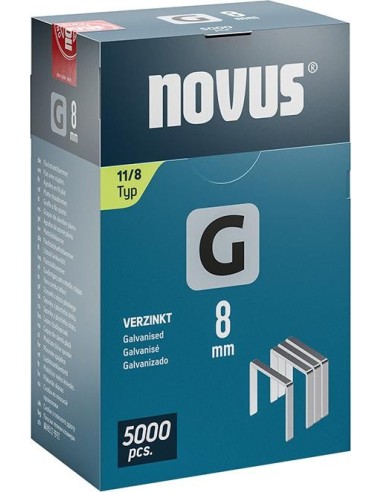 Grapa de alambre plano G tipo 11/8 mm ST Klapp-FS Novus U.E.  5000 unidades