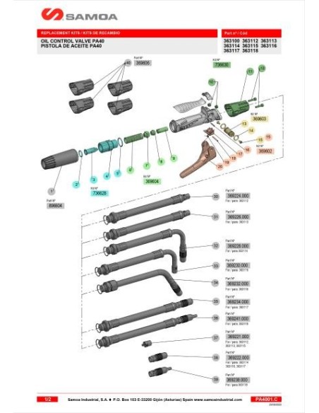EXTENS. RÍGIDA 60 1/4V (BSP)