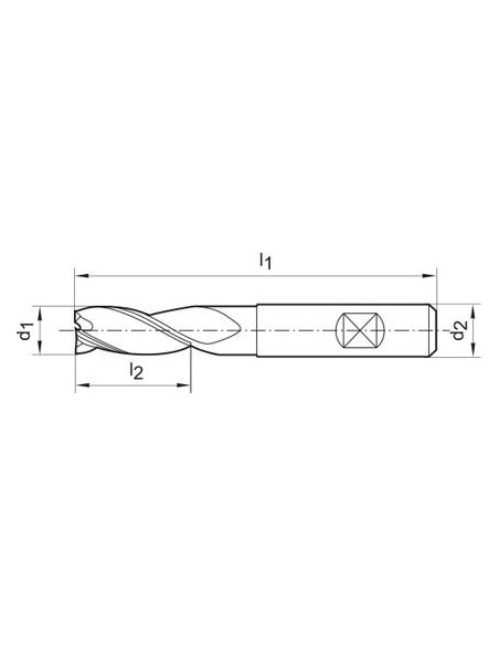 Fresa frontal DIN6527 MDIFIRE Z3 4,0mm GÜHRING