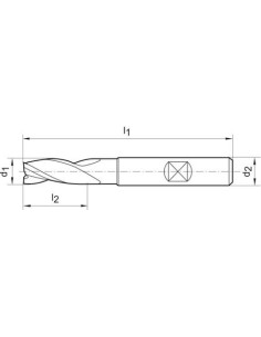 Fresa frontal VHM larga norma de fábrica TiAlN Z3vástago HA 5mm 2