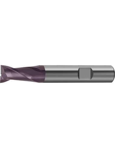 Fresa frontal corta MDI DIN6527 MDI TiALN Z2 vástago HB 8mm GÜHRING