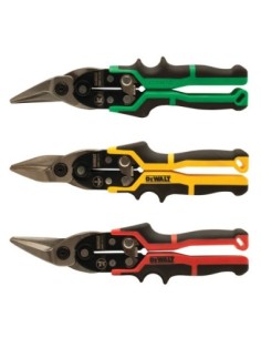 DWHT14676-0 Set de 3 tijeras corta chapas ergo. Corte recto, izquierdo y derecho