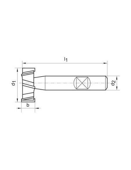 Fresa ranuras en T DIN851HSSCo5 AB 32x14mm