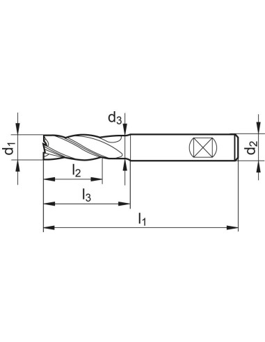 Fresa frontal HPC MDI TiALN HB o EF 8mm FORMAT GT
