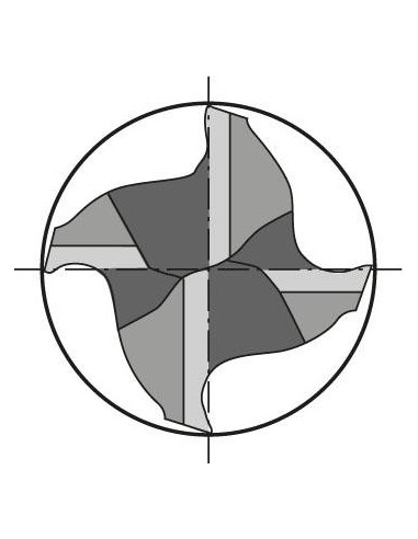 Fresa frontal HPC MDI TiALN HB o EF 8mm FORMAT GT