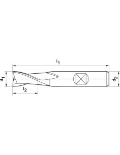 Fresa agj oblongo corta HSSCo8 DIN327 forma D 11mm 2