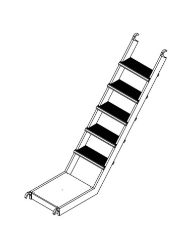 Escalera con rellano final