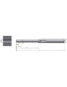 Herramienta de desbarbadode agujeros para agujero 11mm L125mm GRATTEC 2