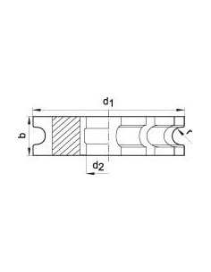 Fresa semirred DIN855 HSS63x20mm R 5,0 2