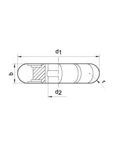 Fresa semirred DIN855 HSS80x15mm R 7,5 2