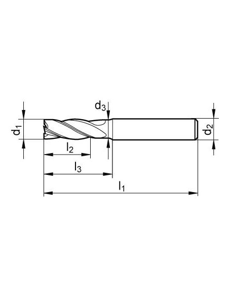 Fresa frontal DIVER subdimension Signum tipo RF113 vástago HB 19,5mm GÜHRING