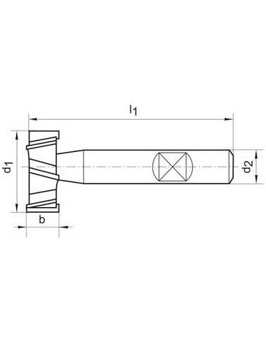 Fresa ranuras en T DIN851HSSCo5 AB 36x16mm