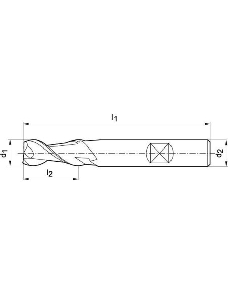 Fresa agj oblongo DIN327 HSSCo8 tipo N forma D 20mm