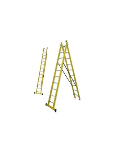 ESCALERA TRANSFORMABLE DOBLE (TODO FIBRA) Serie TRF2 | 74-275/12 TRF2-12x2*