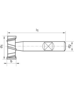 Fresa ranuras en T DIN851HSSCo5 AB 21,0x9mm 2