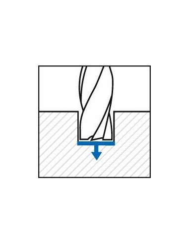 Fresa agj óvalo de 1 uso larga WN HSSCo8 tipo N 5mm