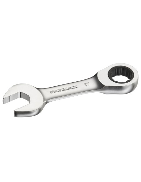 Llave combinada corta con carraca 17mm