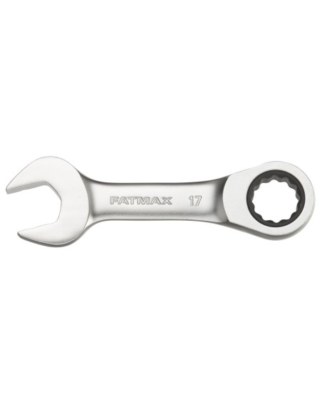 Llave combinada corta con carraca 17mm