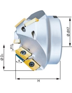 Fresa para biselar 60grados Z6para XPHT16