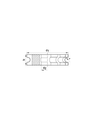 Fresa semirred DIN855 HSS63x12mm R 3,0
