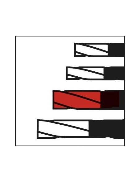 Fresa frontal, larga MDI AlTiN  Z3 45grados vástago HB 12,0mm FORTIS