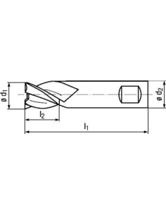 Fresa pequeña MDI AlTiN  vástago HB 8,0mm FORTIS 2