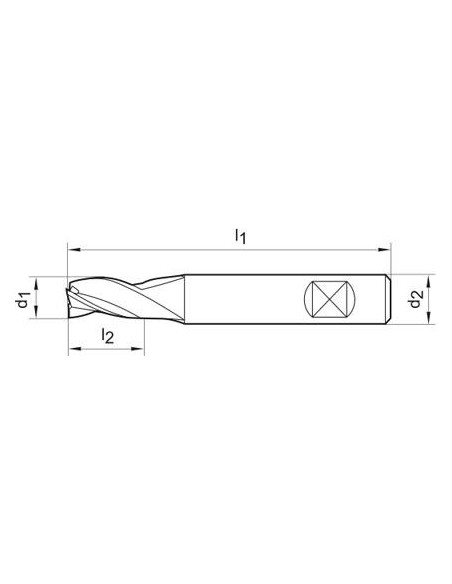 Fresa de ranuras SL largaWN MDI FIRE 2,50mm GÜHRING