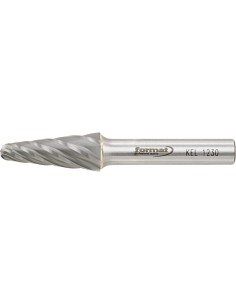Fresa con mango MD forma cono redondo 1230 alu 6mm12x30mm