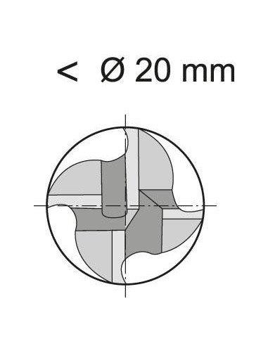 Fresa desbastar larga DIN844 & HSSCo8 8,0mm