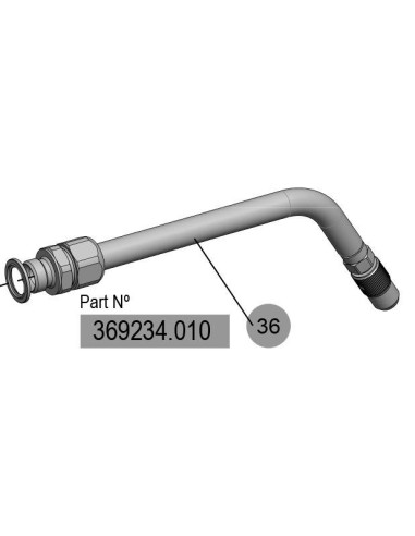EXTENS. FLEX. RECTA ORIENTABLE 1/4V (BSP) MET.