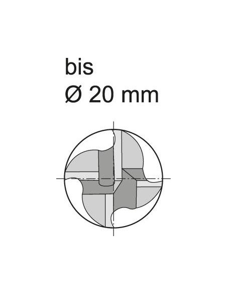 Fresa desbastar larga HSSDIN844 HSSCo8 NR 10mm