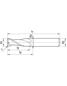 Fresa toroidal MDI 10/1,5mm Z2 mediano HA TA-C FORMAT GT 2