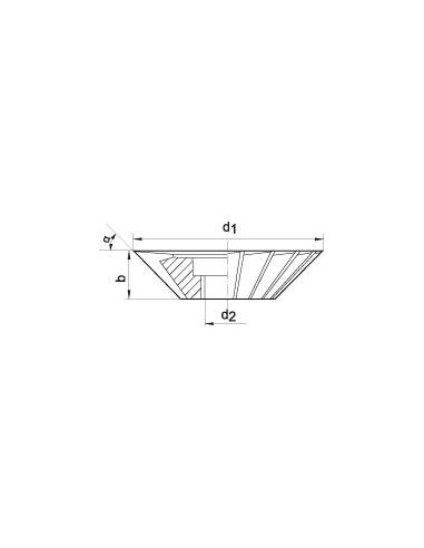 Fresa angular DIN842 HSS forma A 45grados 40x10mm