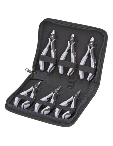 Estuche con alicates de electrónica con herramientas para trabajos en componentes electrónicos KNIPEX 00 20 16 P ESD