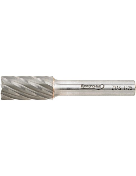 Fresa con mango MD cilíndrico con dentado frontal 1225 alu 6mm 12x25mm