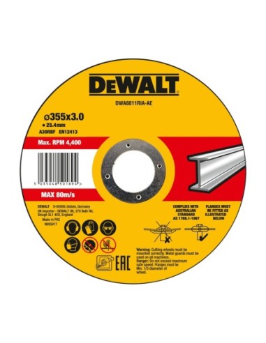 DWA8011RIA-AE - Disco para sierra tronzadora para metal 355 x 3 x 25.4mm
