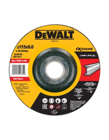 DX7921-AE - Disco de desbaste concavo para metal 115 x 6 x 22.23mm