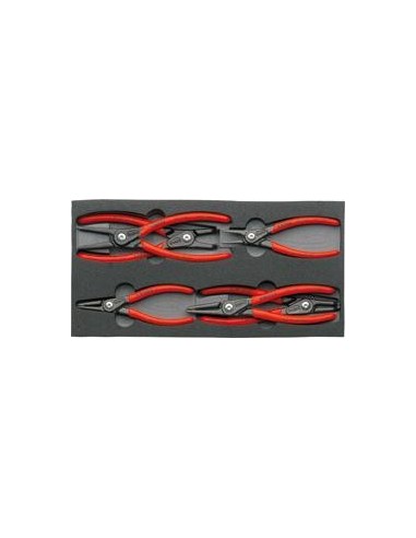 Jgo alicates p/ circlips precisión de 6 pzas KNIPEX