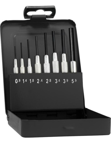 Juego extractor pasador con manguito en caja metálica