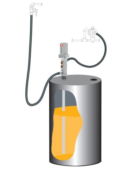 KIT DE BOMBA NEUMÁTICA PUMPMASTER 4 - 3:1 PARA ACEITE, BIDÓN 205 L