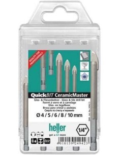 Juego brocas vidrio CeramicMaster 5 pzas heller