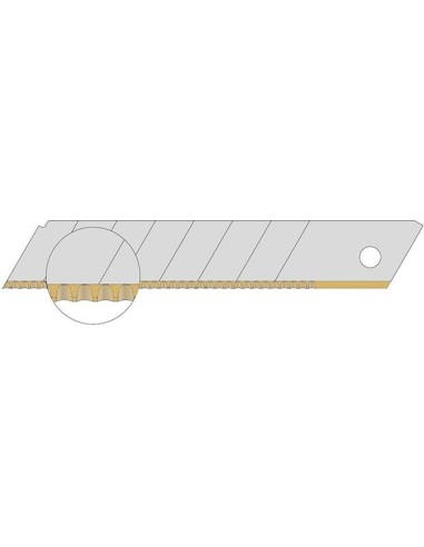 Hoja dentada TiN 18mm paquete 10 uds LUTZ BLADES