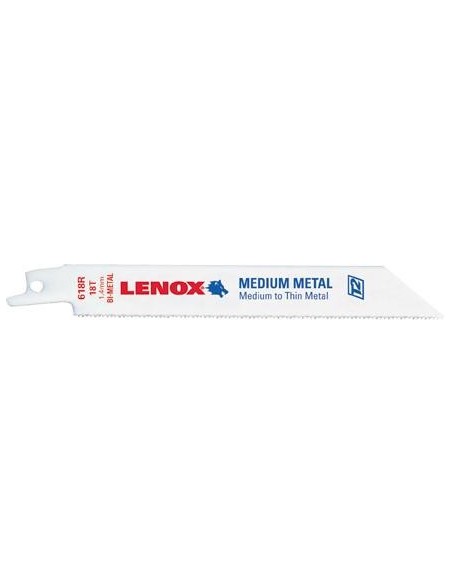 Hoja de sierra de sable 20566618R 152x19x0,9mm 18dientes paquete 5 uds LENOX