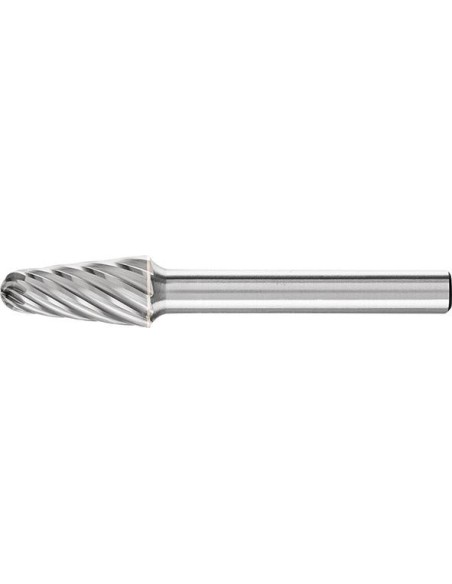 Fresa con mango MD forma cono redondo 1020 INOX 6mm 10x20mm Pferd
