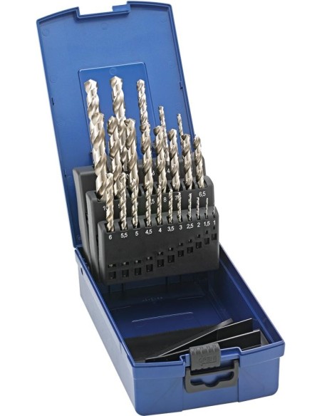 Jgo broca espiral DIN338 HSSE rectificada tipo N 1-10,5mm FORTIS