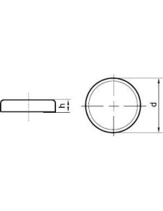 Imán plano NdFeB sin rosca 25x7mm 2