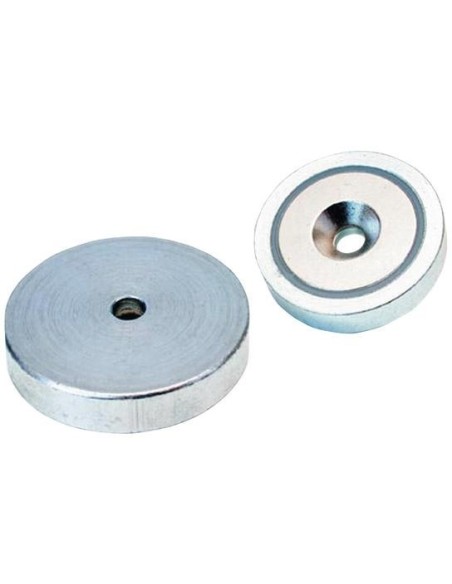 Imán plano NdFeB con orificio 25x7mm